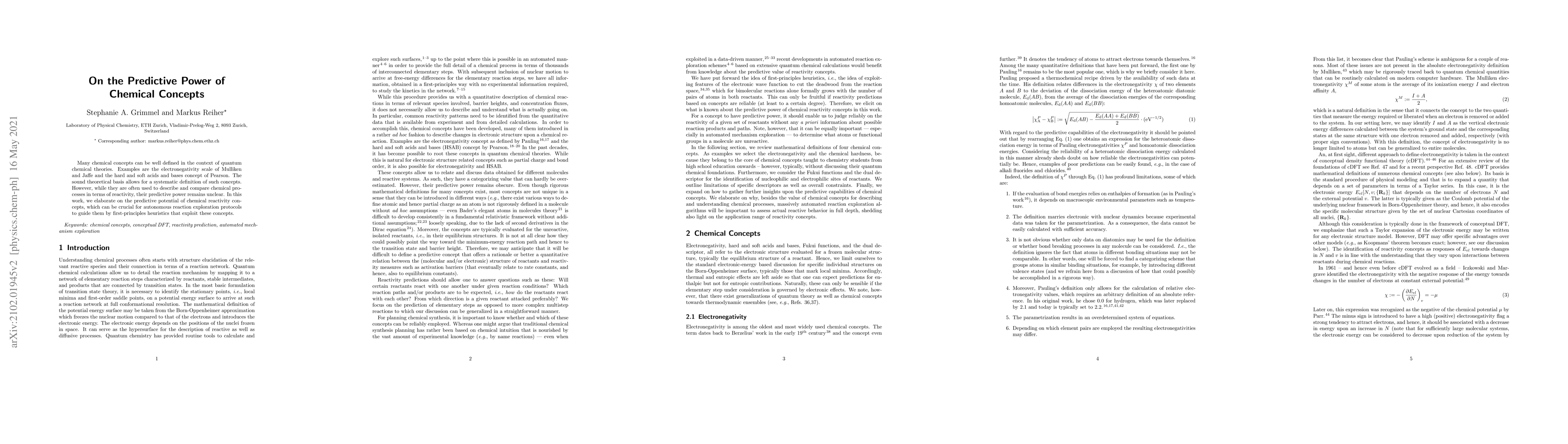 Thumbnail for On the Predictive Power of Chemical Concepts