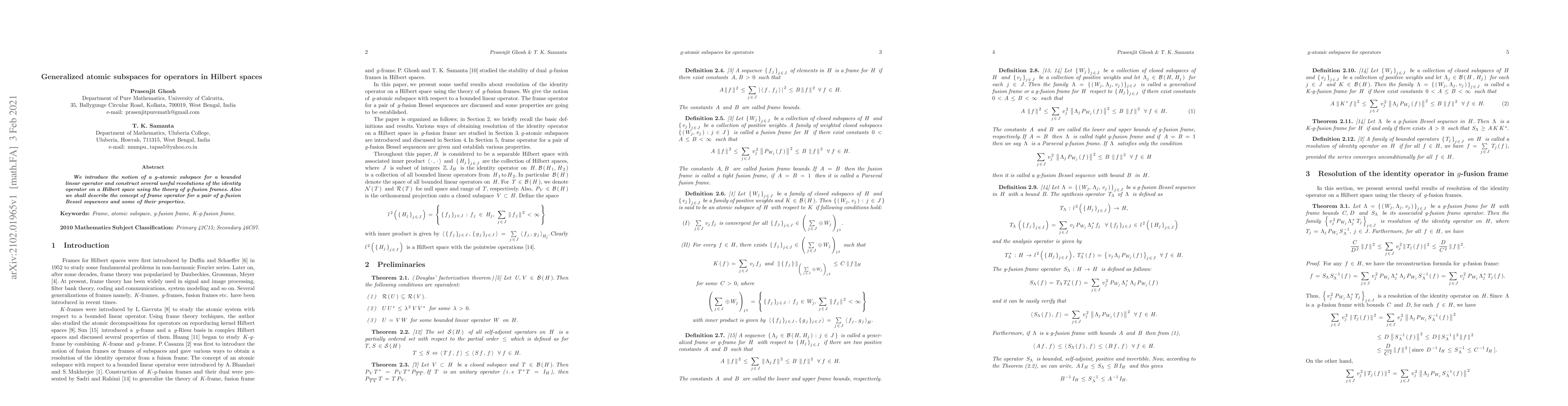 Thumbnail for Generalized atomic subspaces for operators in Hilbert spaces