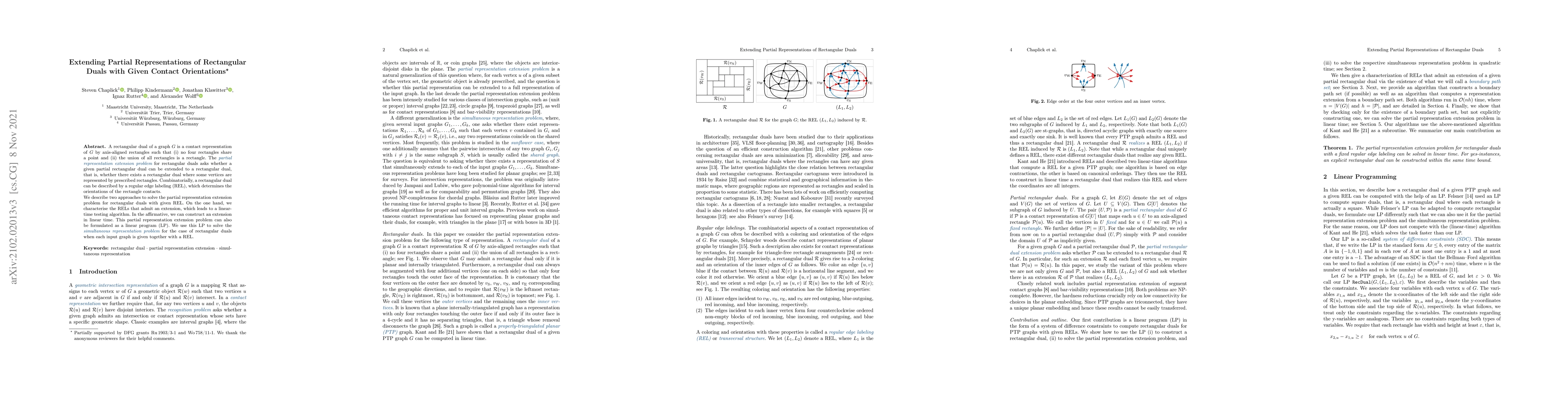 Thumbnail for Extending Partial Representations of Rectangular Duals with Given
  Contact Orientations