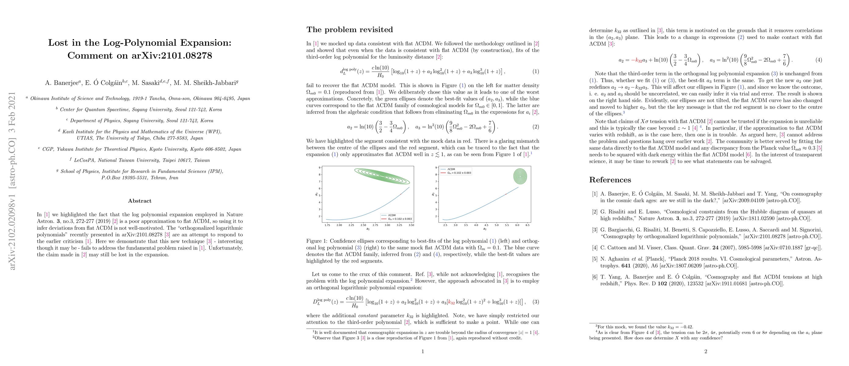 Thumbnail for Lost in the Log-Polynomial Expansion: Comment on arXiv:2101.08278