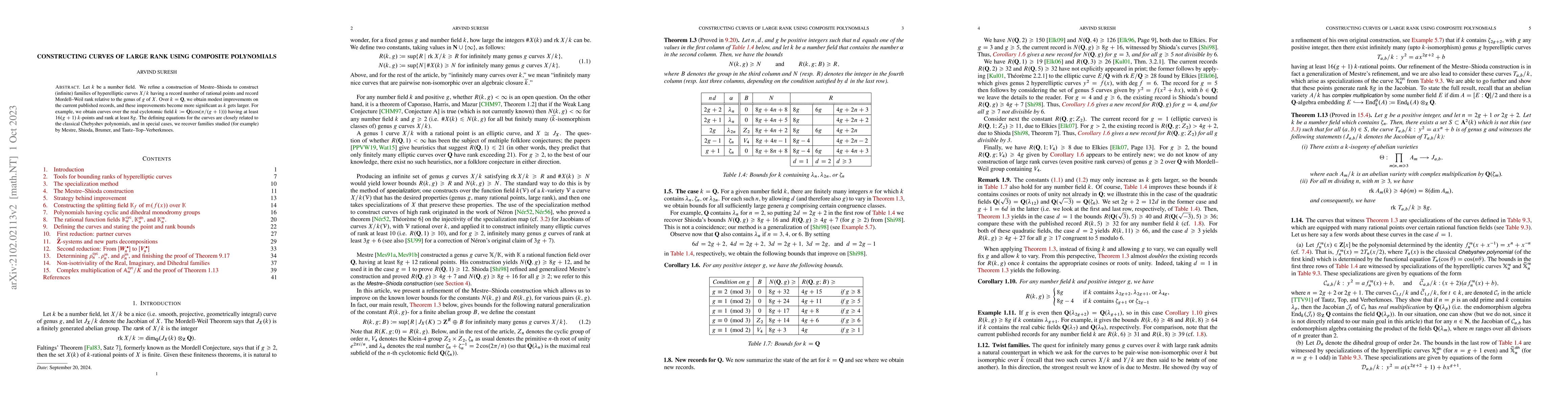 Thumbnail for Constructing curves of high rank via composite polynomials