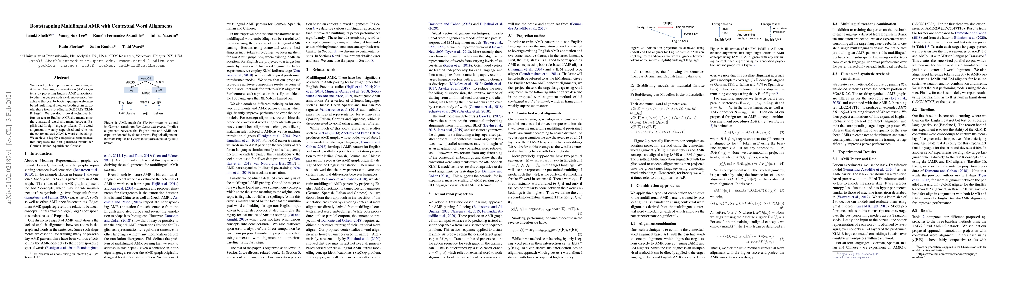 Thumbnail for Bootstrapping Multilingual AMR with Contextual Word Alignments
