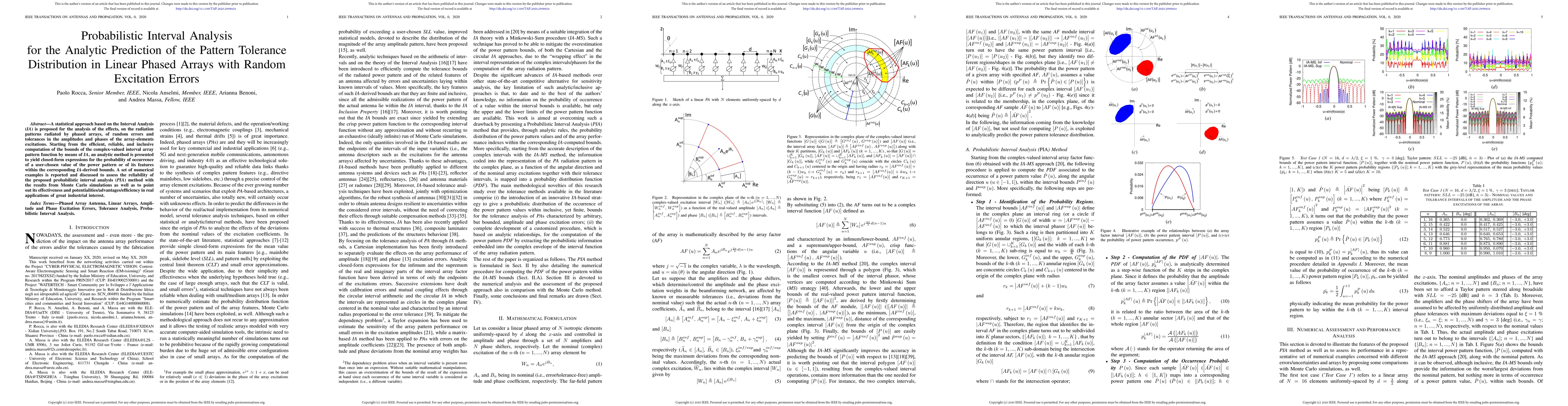 Thumbnail for Probabilistic Interval Analysis for the Analytic Prediction of the
  Pattern Tolerance Distribution in Linear Phased Arrays With Random Excitation
  Errors