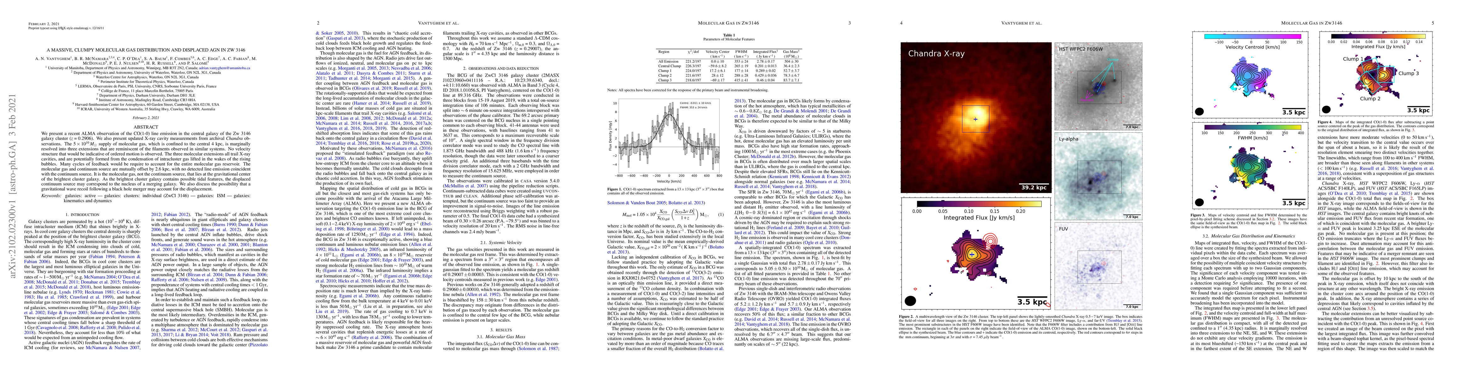 Thumbnail for A Massive, Clumpy Molecular Gas Distribution and Displaced AGN in Zw
  3146