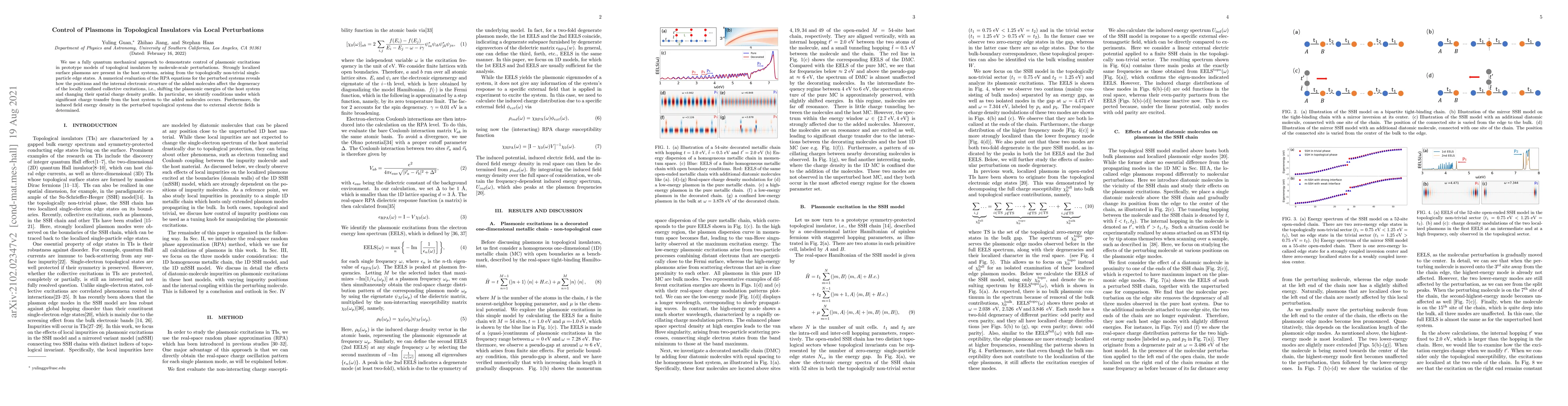 Thumbnail for Control of Plasmons in Topological Insulators via Local Perturbations
