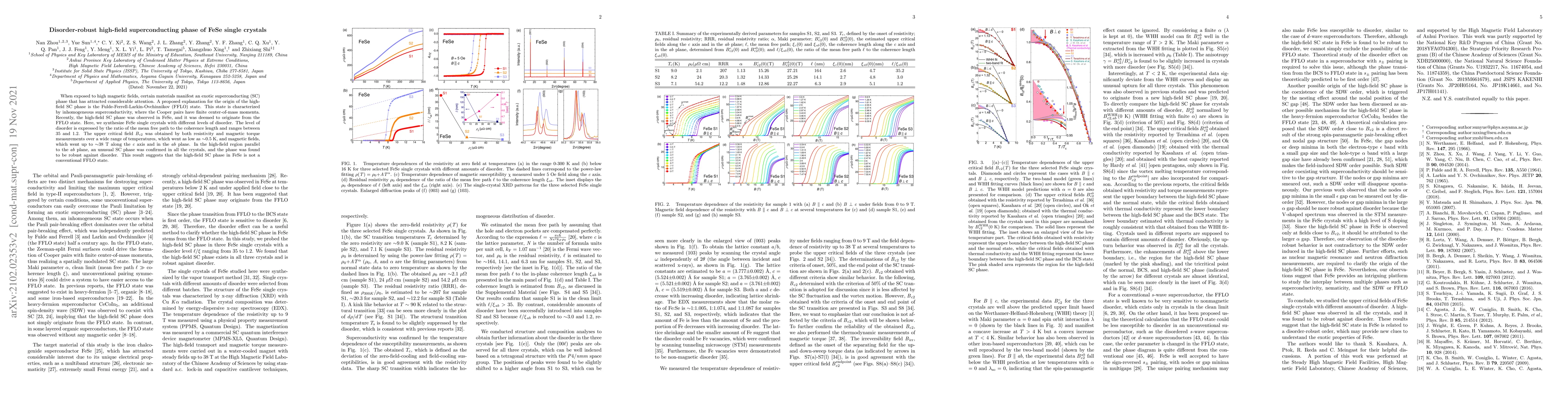Thumbnail for Disorder-robust high-field superconducting phase of FeSe single crystals