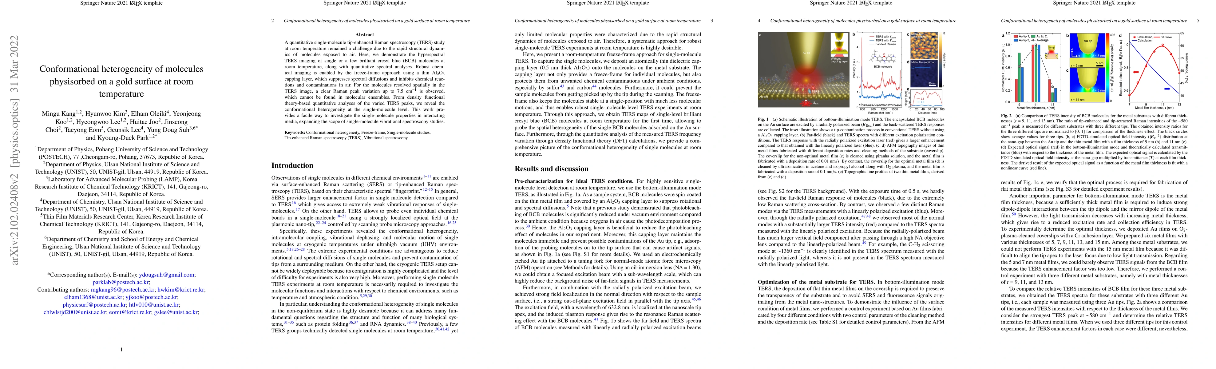 Thumbnail for Conformational heterogeneity of molecules physisorbed on a gold surface
  at room temperature