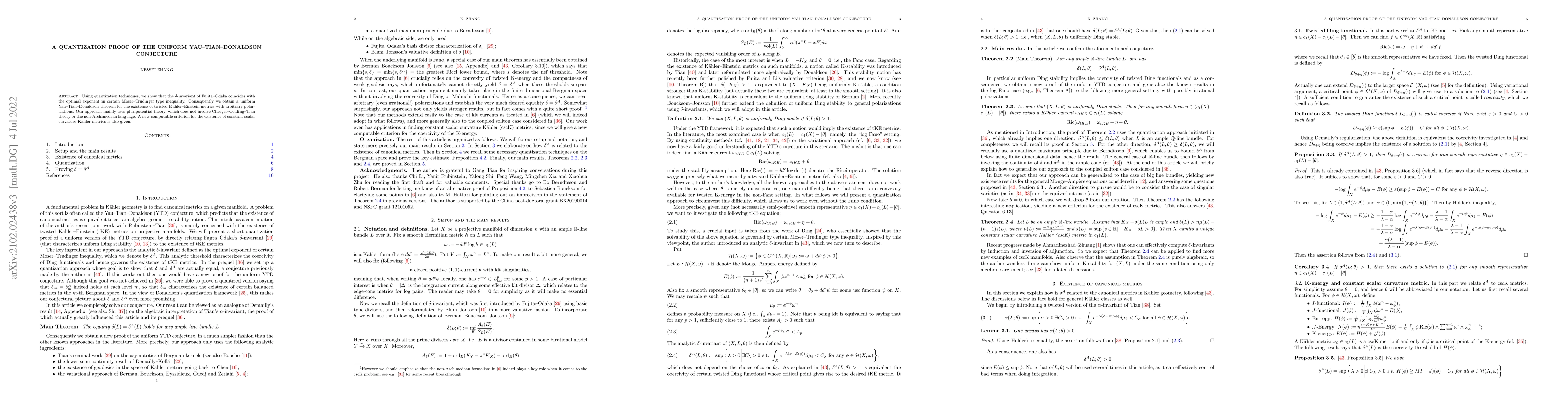 Thumbnail for A quantization proof of the uniform Yau-Tian-Donaldson conjecture