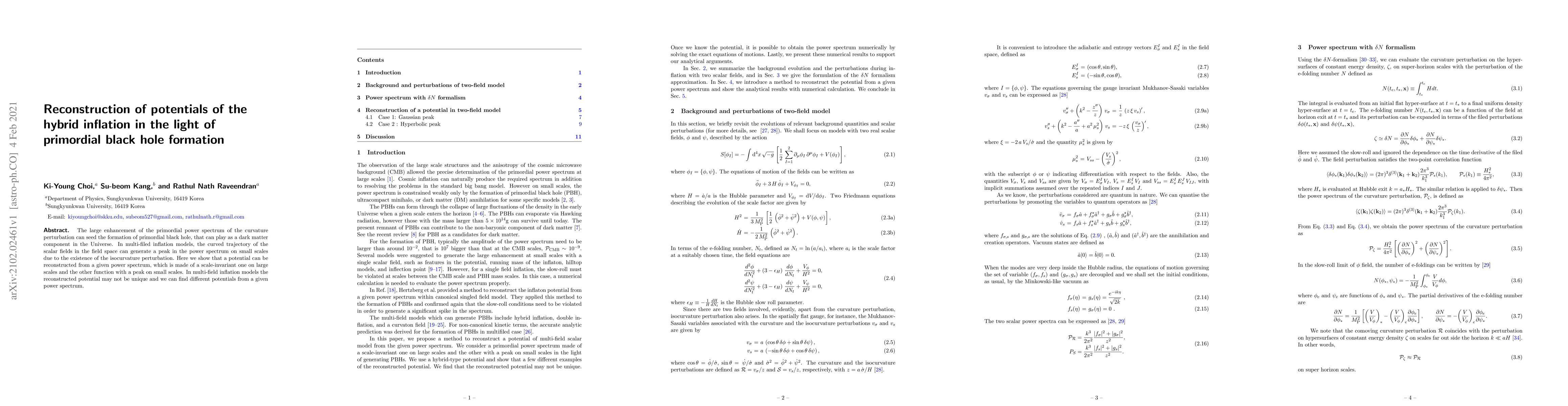 Thumbnail for Reconstruction of potentials of the hybrid inflation in the light of
  primordial black hole formation