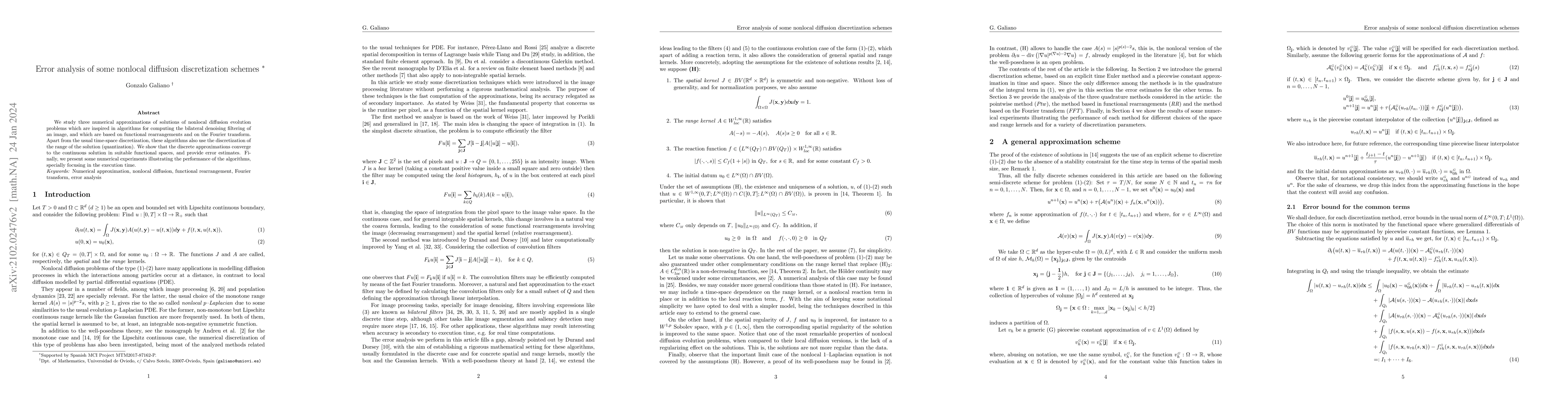 Thumbnail for Error analysis of some nonlocal diffusion discretization schemes