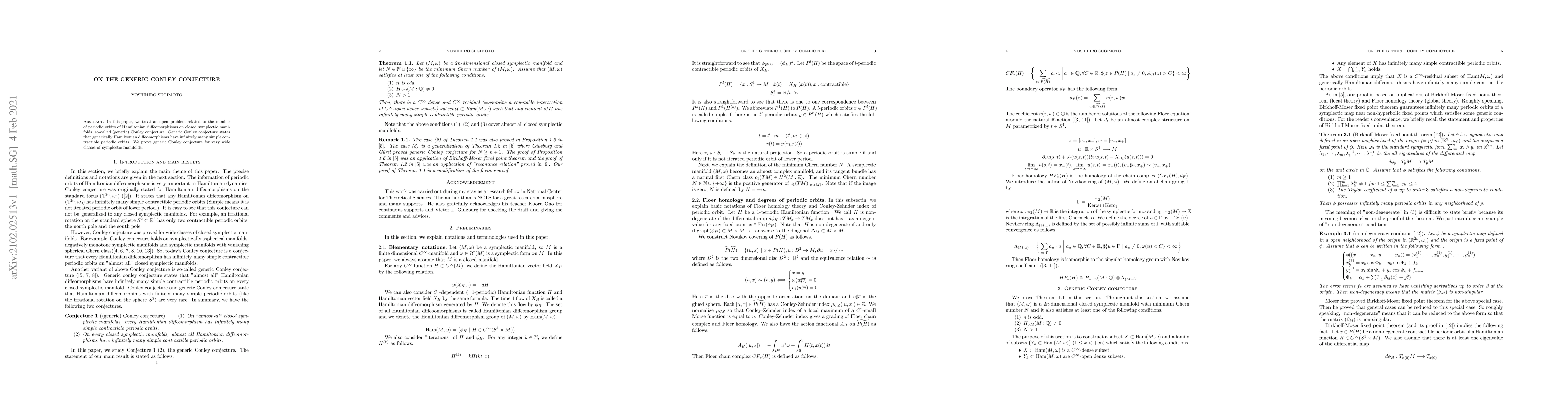 Thumbnail for On the generic Conley conjecture