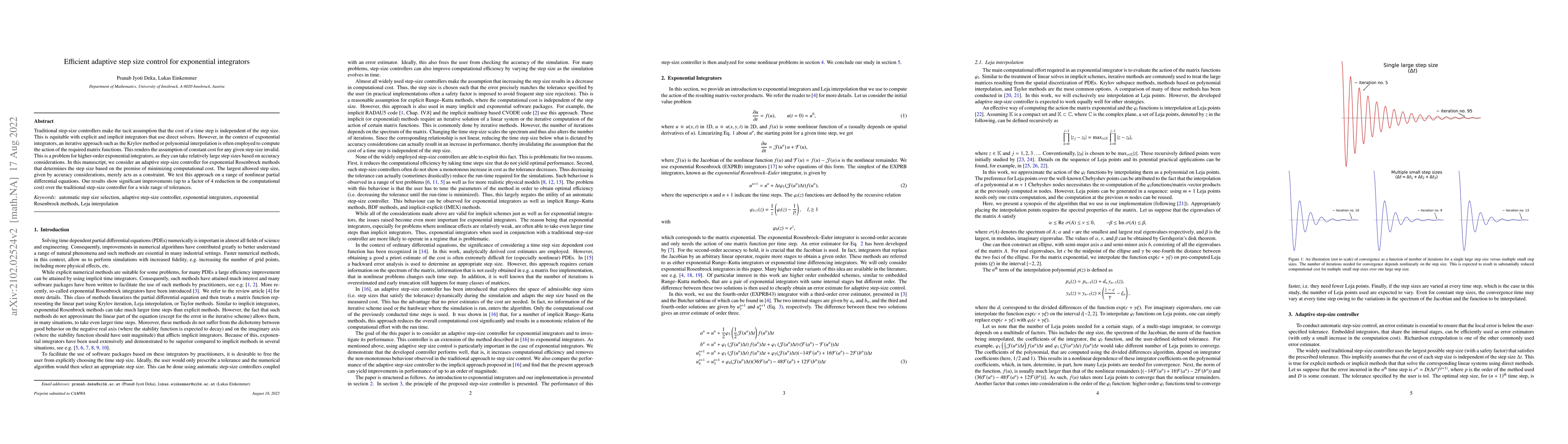 Thumbnail for Efficient adaptive step size control for exponential integrators
