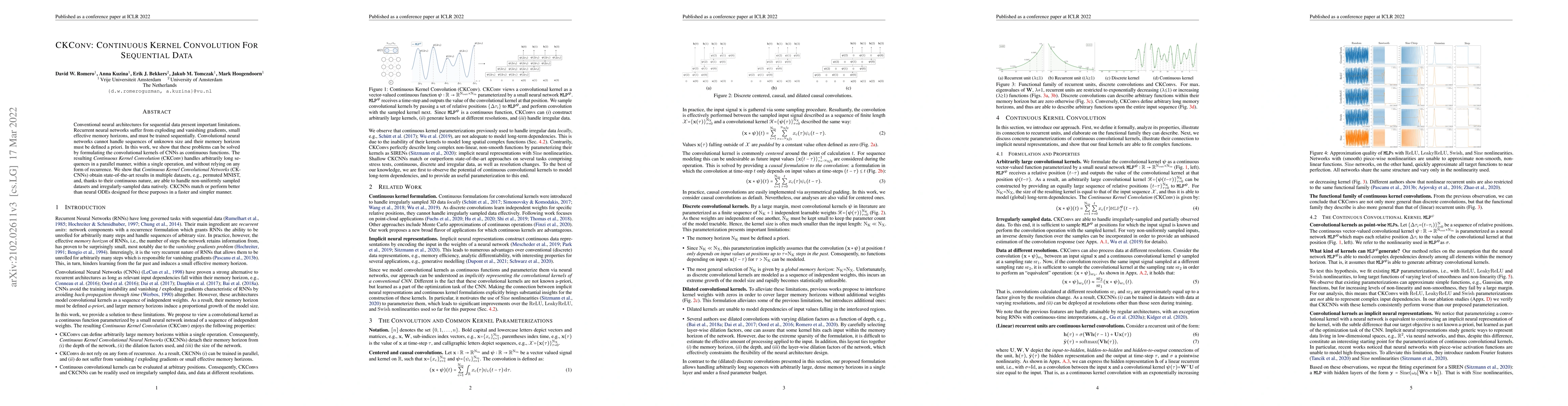 Thumbnail for CKConv: Continuous Kernel Convolution For Sequential Data