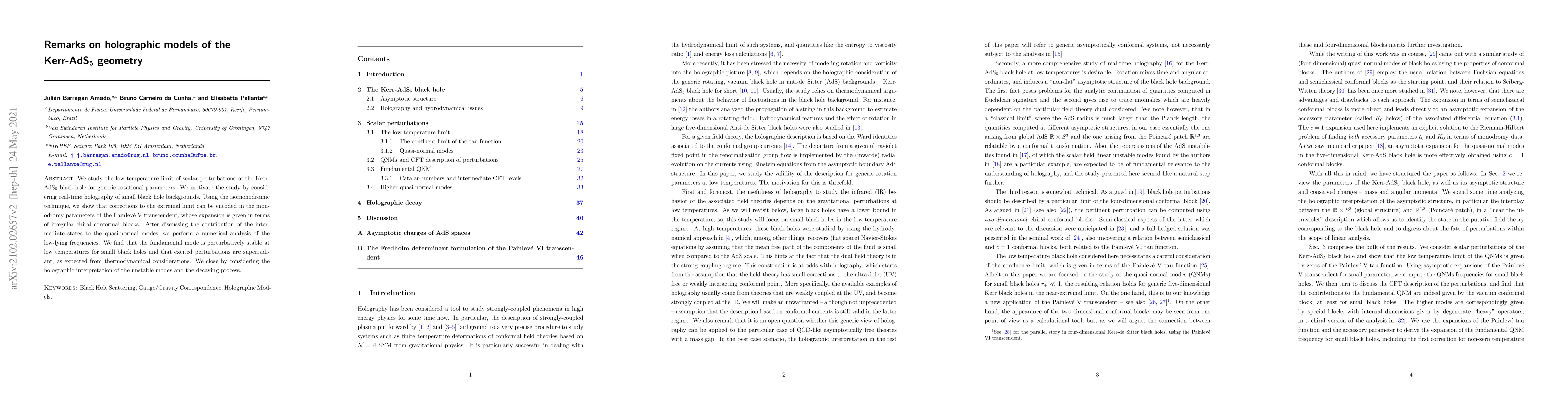 Thumbnail for Remarks on holographic models of the Kerr-AdS$_{5}$ geometry