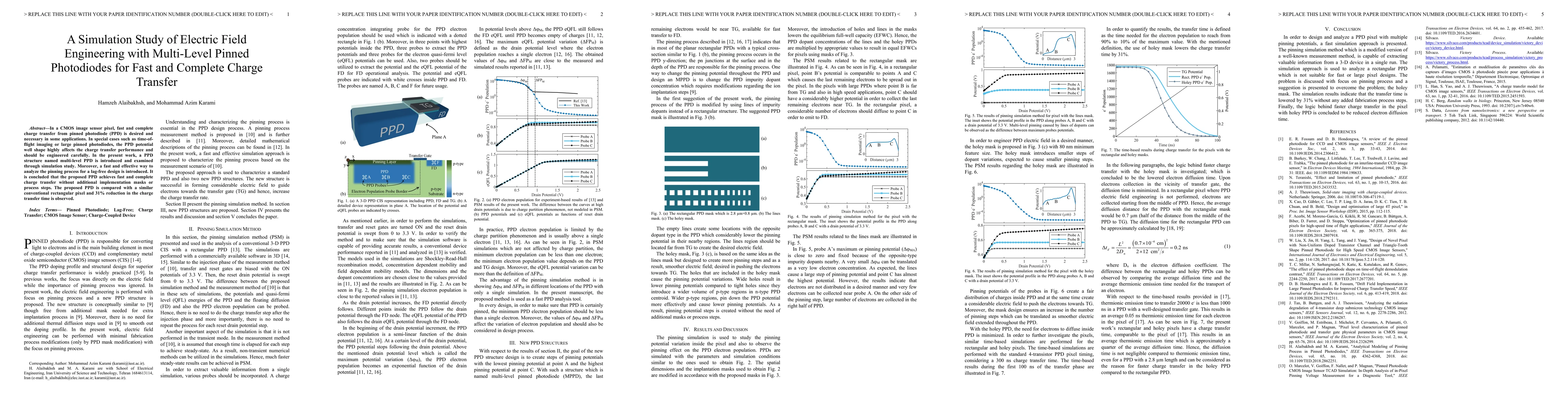 Thumbnail for A Simulation Study of Electric Field Engineering with Multi-Level Pinned
  Photodiodes for Fast and Complete Charge Transfer
