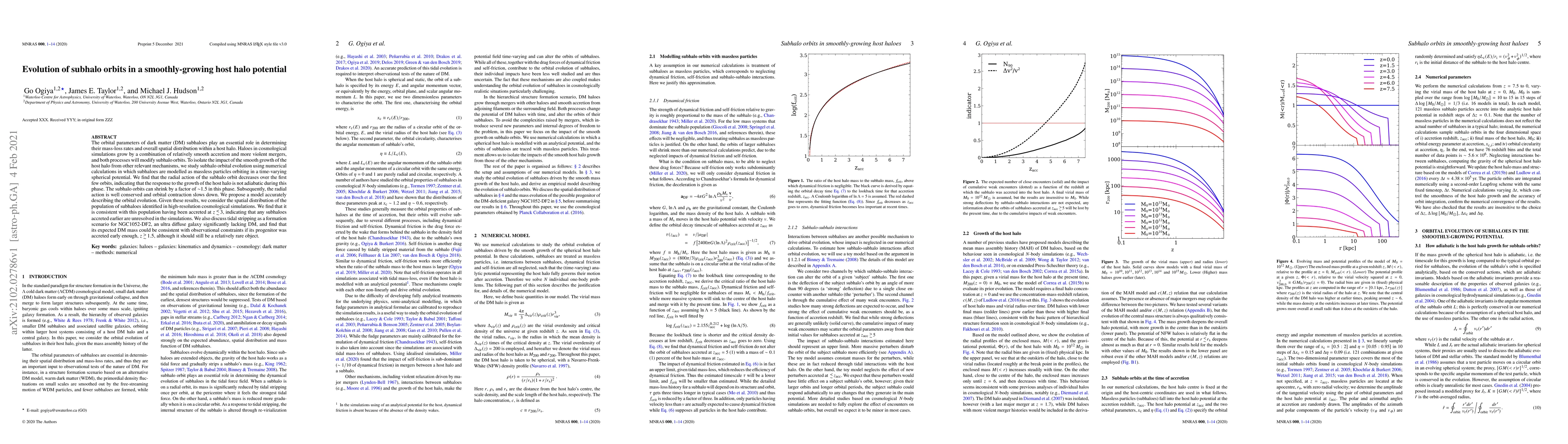 Thumbnail for Evolution of subhalo orbits in a smoothly-growing host halo potential