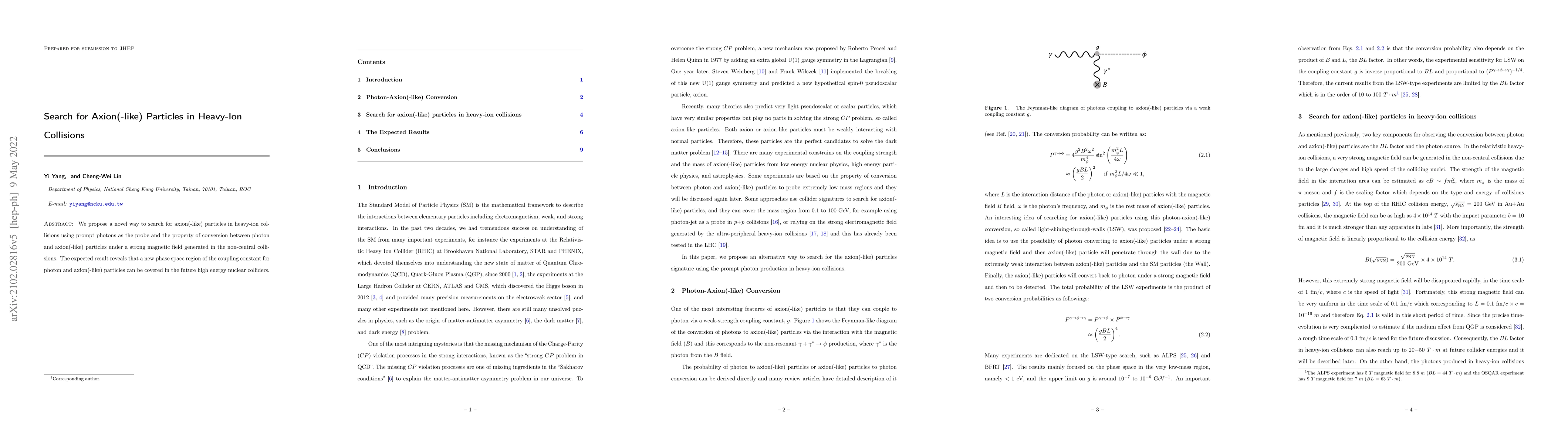 Thumbnail for Search for Axion(-like) Particles in Heavy-Ion Collisions