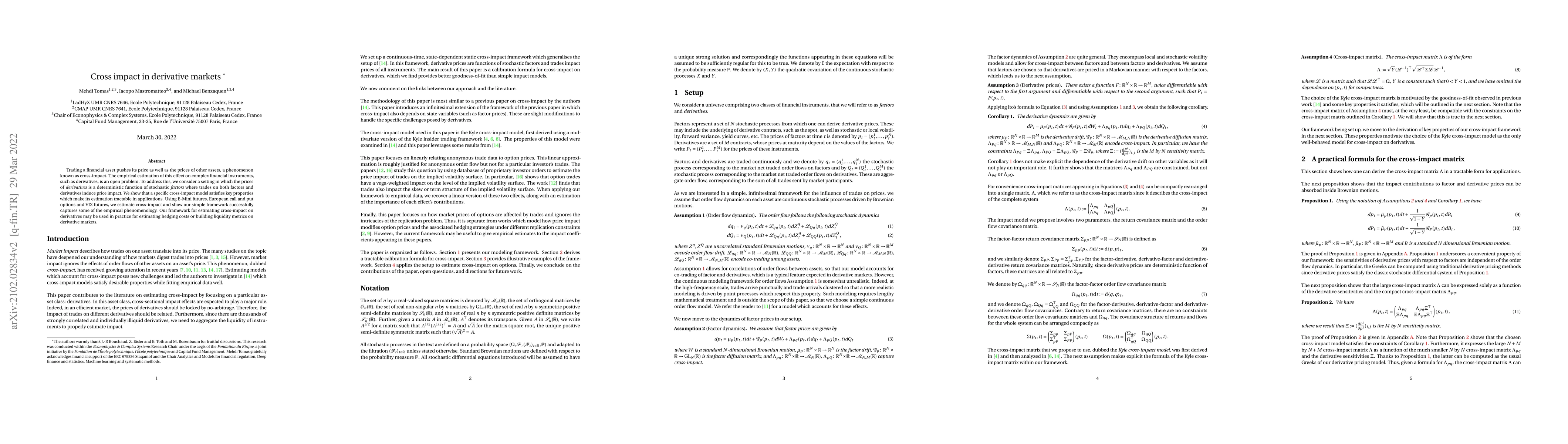 Thumbnail for Cross impact in derivative markets