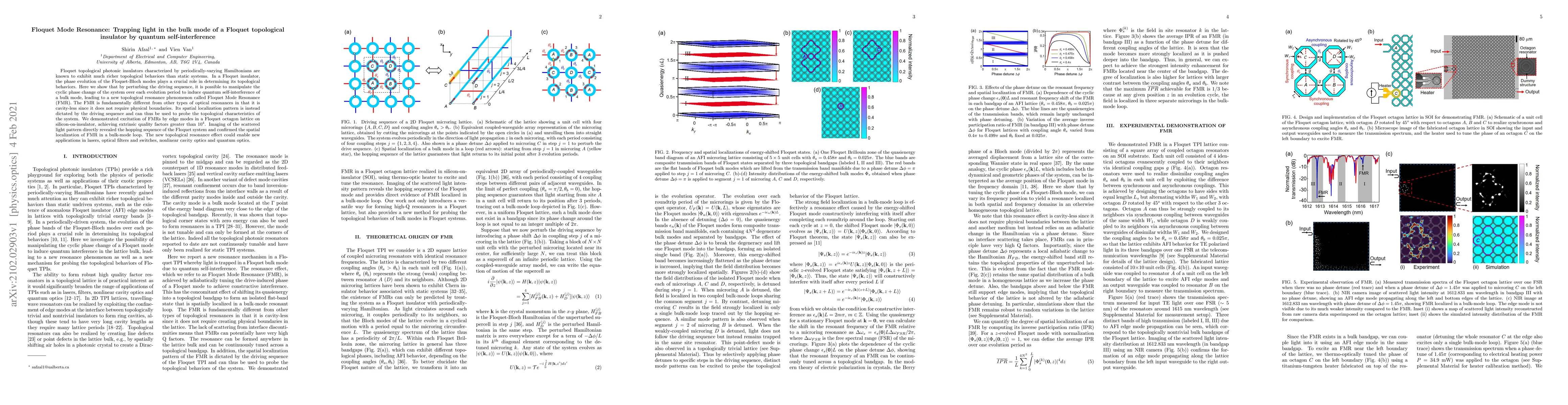 Thumbnail for Floquet Mode Resonance: Trapping light in the bulk mode of a Floquet
  topological insulator by quantum self-interference