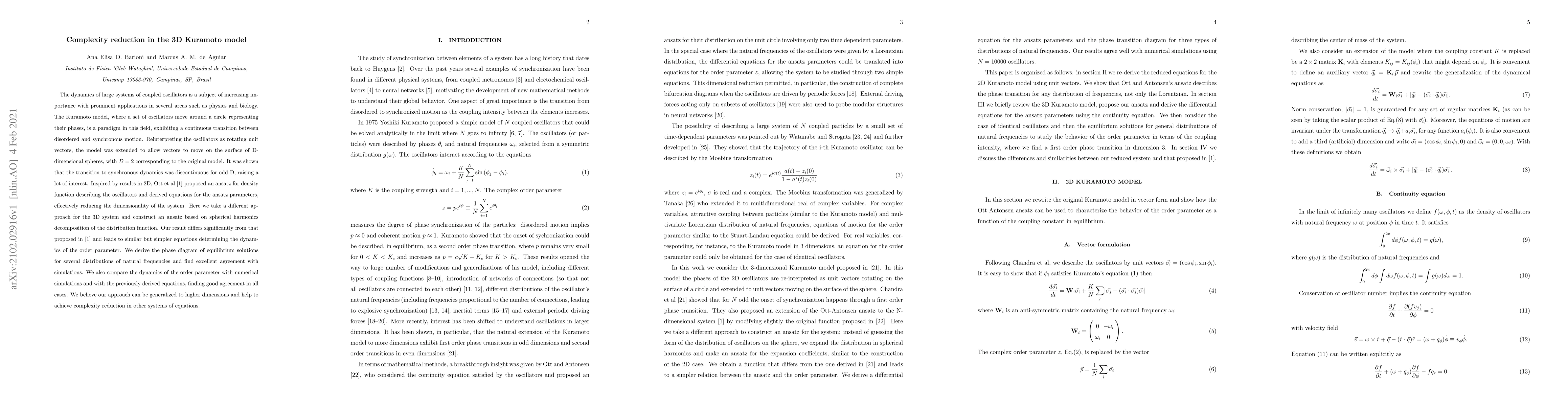 Thumbnail for Complexity reduction in the 3D Kuramoto model
