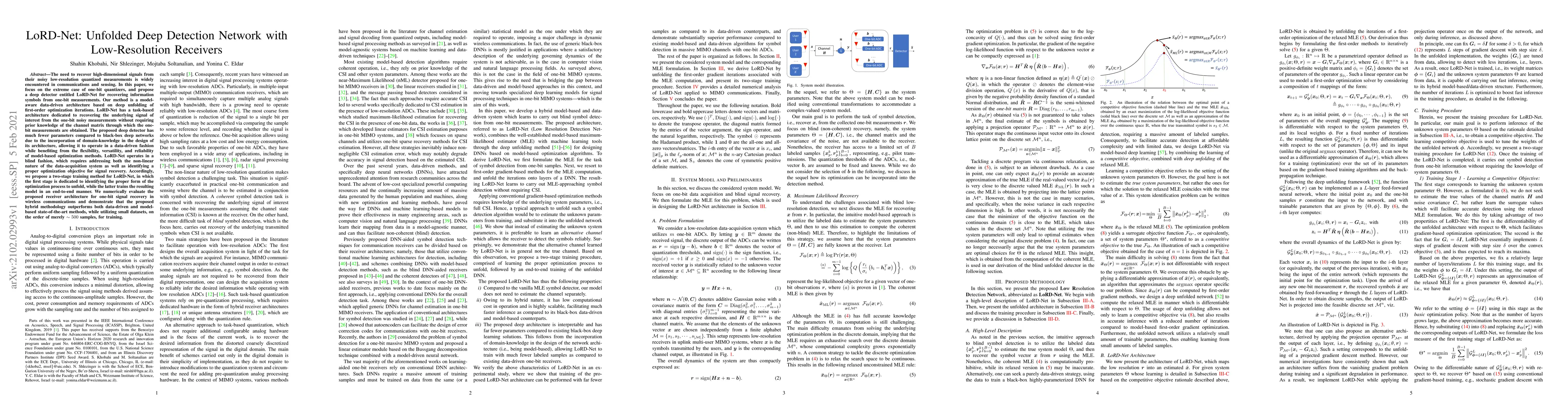 Thumbnail for LoRD-Net: Unfolded Deep Detection Network with Low-Resolution Receivers