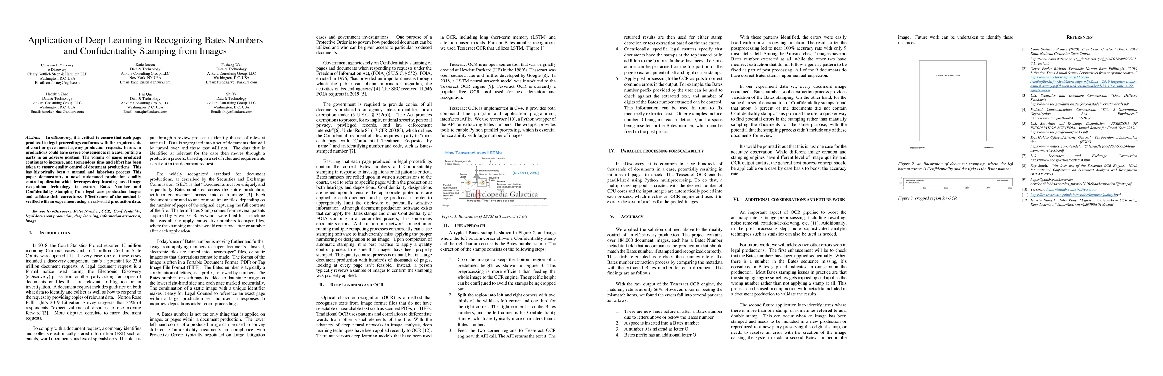 Thumbnail for Application of Deep Learning in Recognizing Bates Numbers and
  Confidentiality Stamping from Images