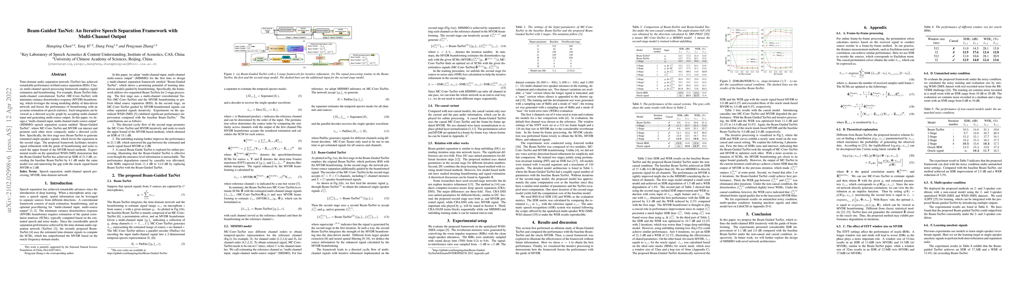 Thumbnail for Beam-Guided TasNet: An Iterative Speech Separation Framework with
  Multi-Channel Output