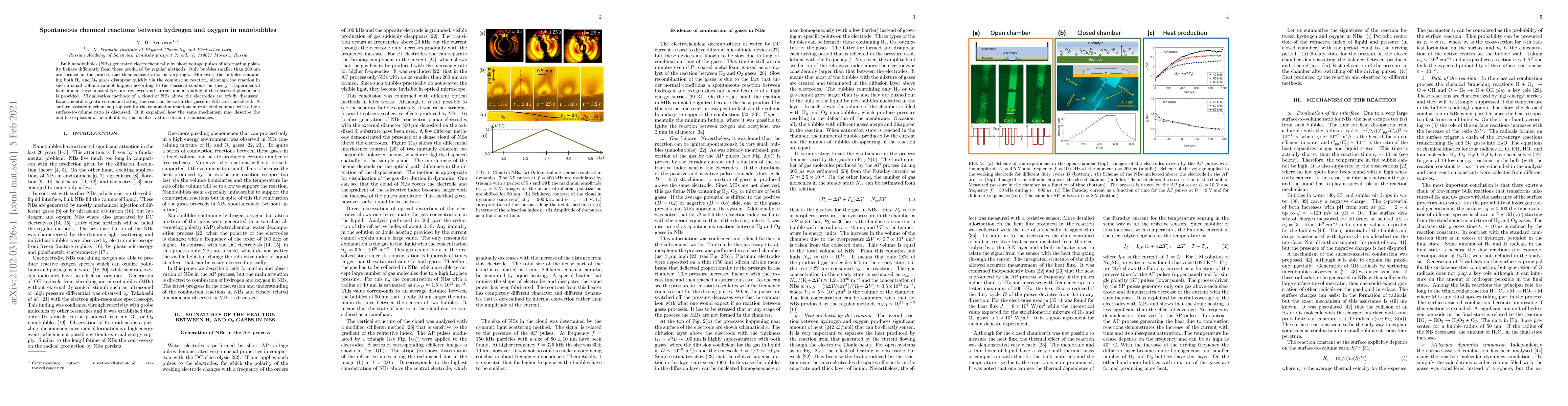Thumbnail for Spontaneous chemical reactions between hydrogen and oxygen in
  nanobubbles