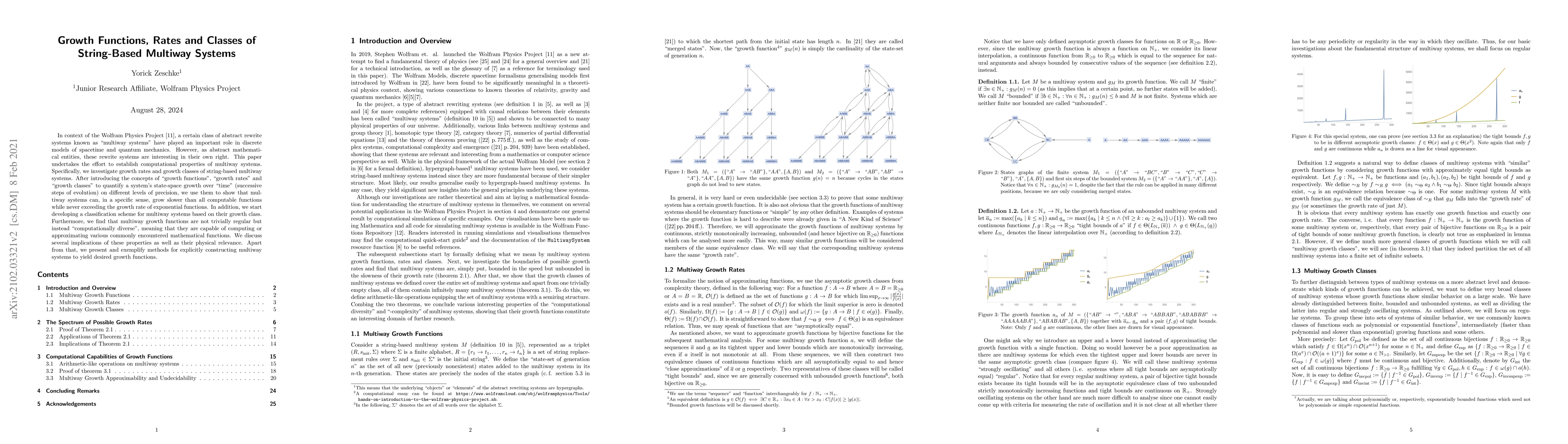 Thumbnail for Growth Functions, Rates and Classes of String-Based Multiway Systems