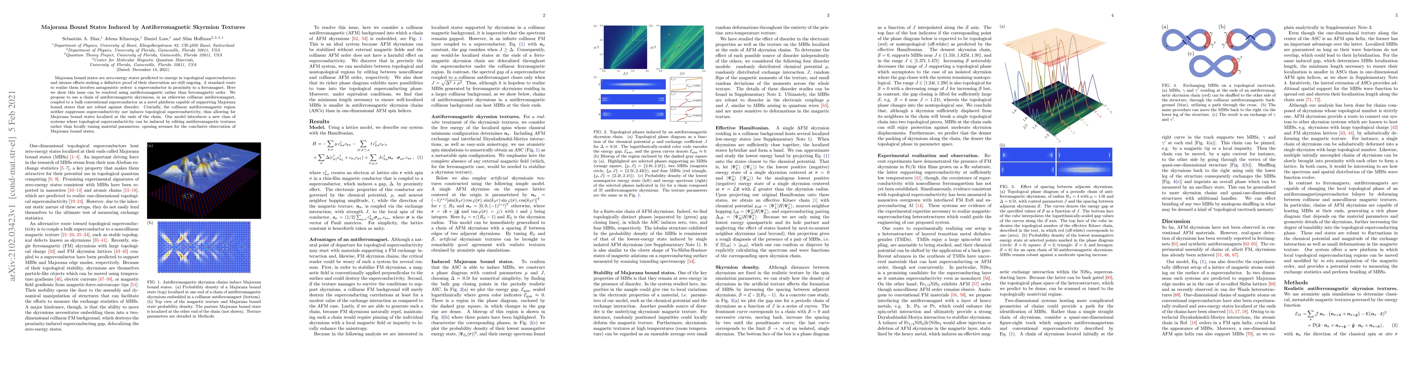Thumbnail for Majorana Bound States Induced by Antiferromagnetic Skyrmion Textures