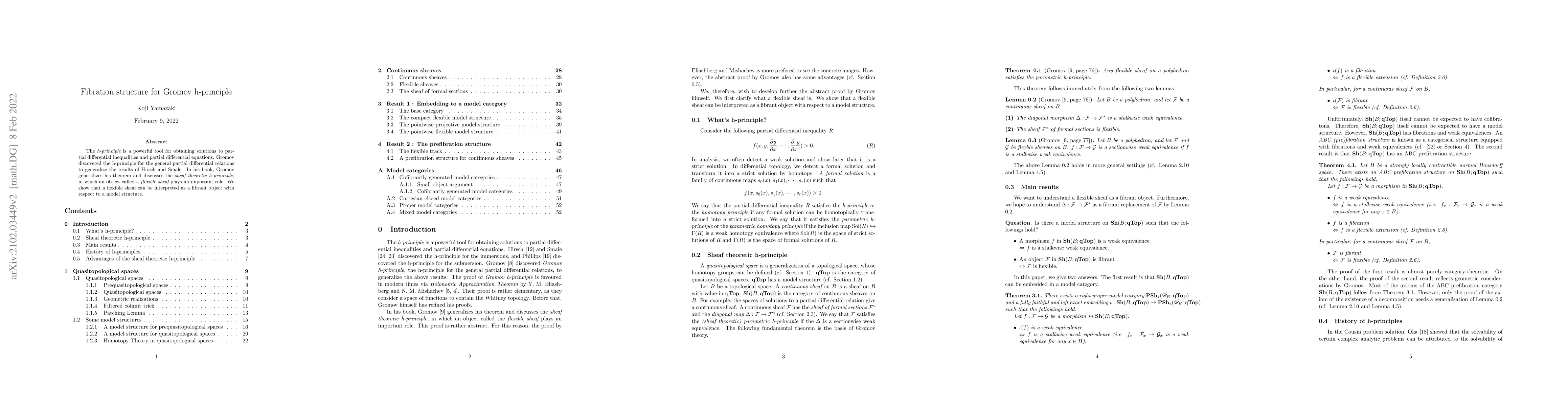 Thumbnail for Fibration structure for Gromov h-principle