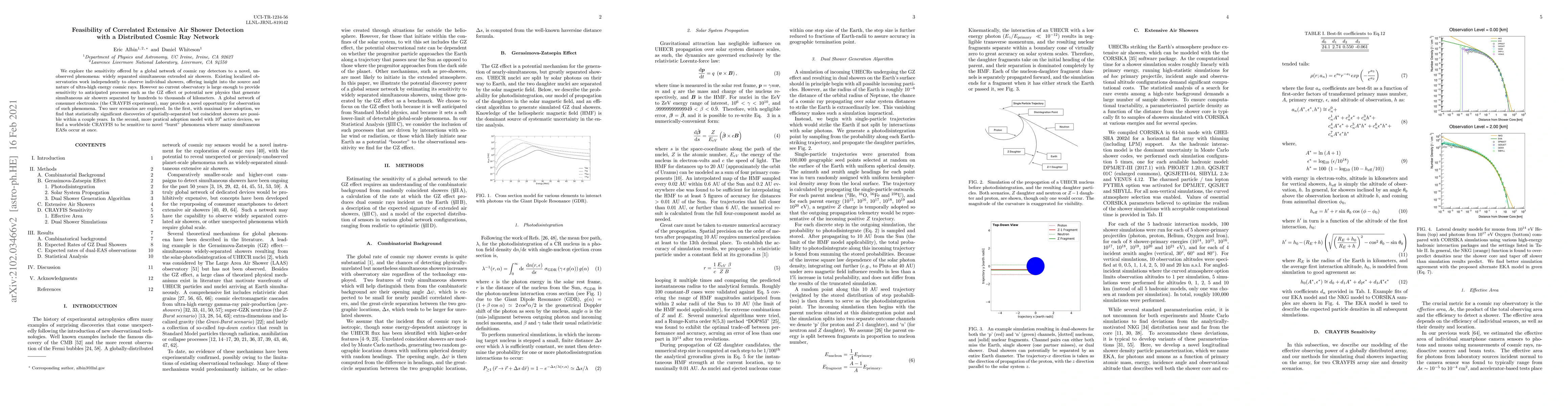 Thumbnail for Feasibility of Correlated Extensive Air Shower Detection with a
  Distributed Cosmic Ray Network