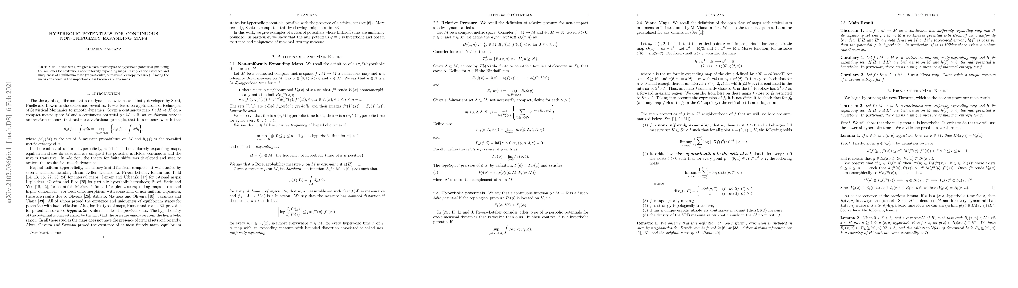 Thumbnail for Hyperbolic Potentials for Continuous Non-Uniformly Expanding Maps
