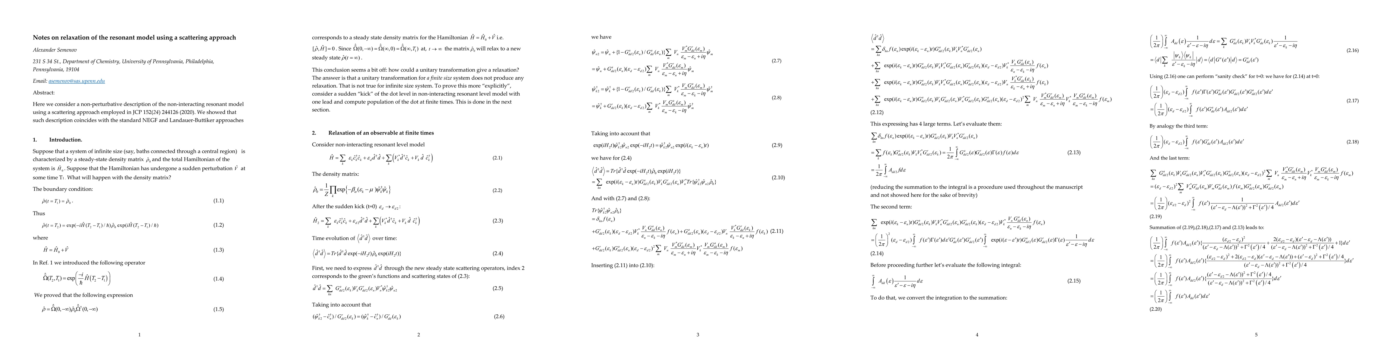 Thumbnail for Notes on relaxation of the resonant model using a scattering approach
