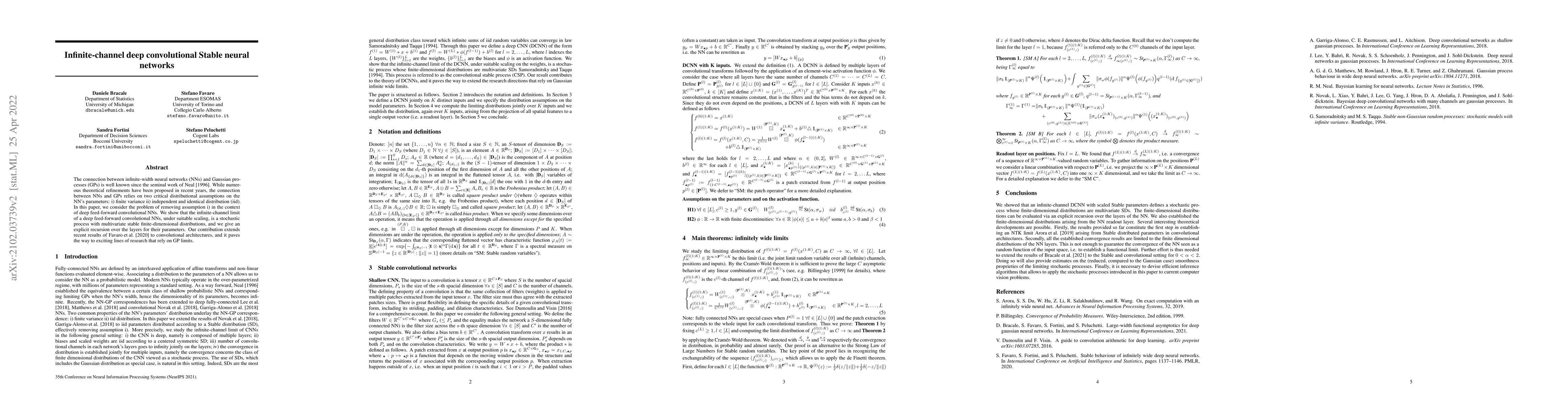 Thumbnail for Infinite-channel deep stable convolutional neural networks