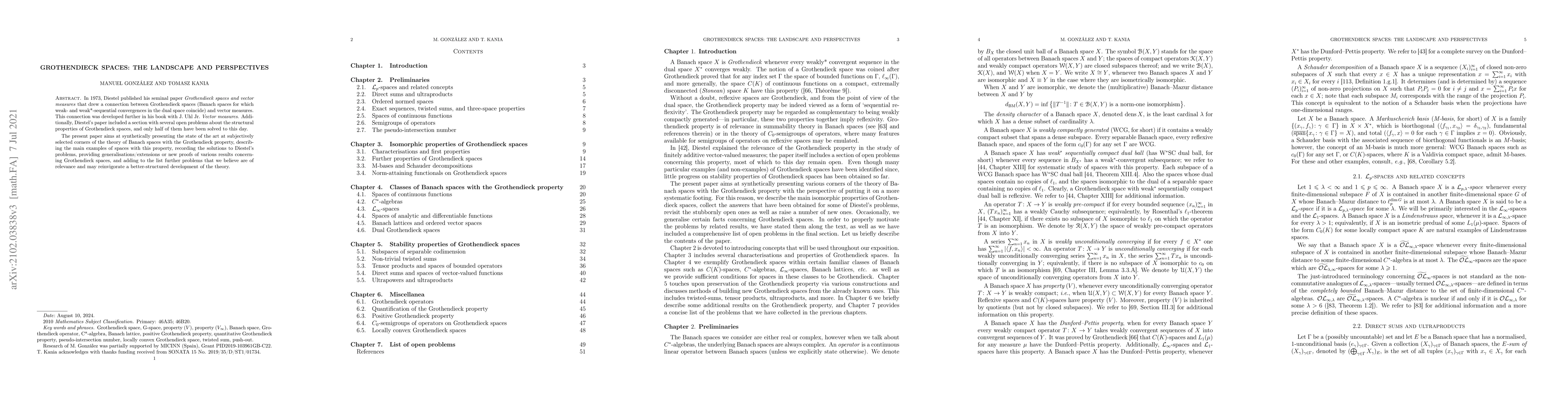 Thumbnail for Grothendieck spaces: the landscape and perspectives