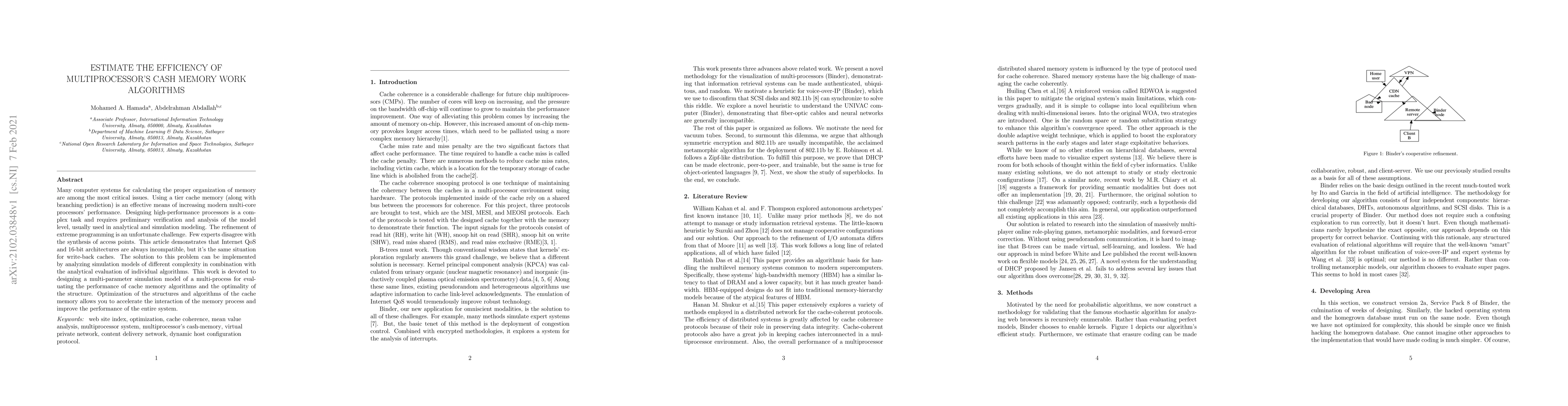 Thumbnail for Estimate The Efficiency Of Multiprocessor's Cash Memory Work Algorithms