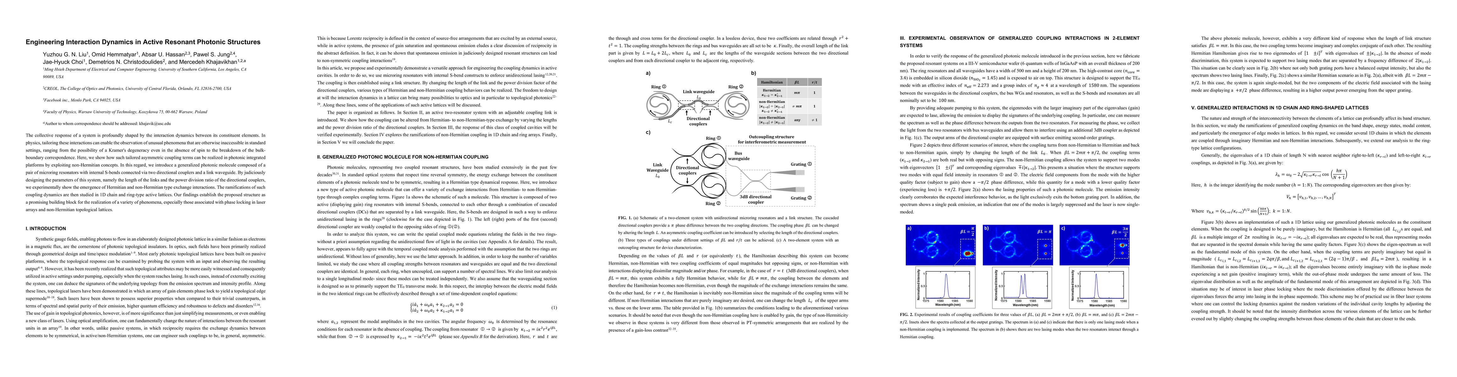 Thumbnail for Engineering Interaction Dynamics in Active Resonant Photonic Structures