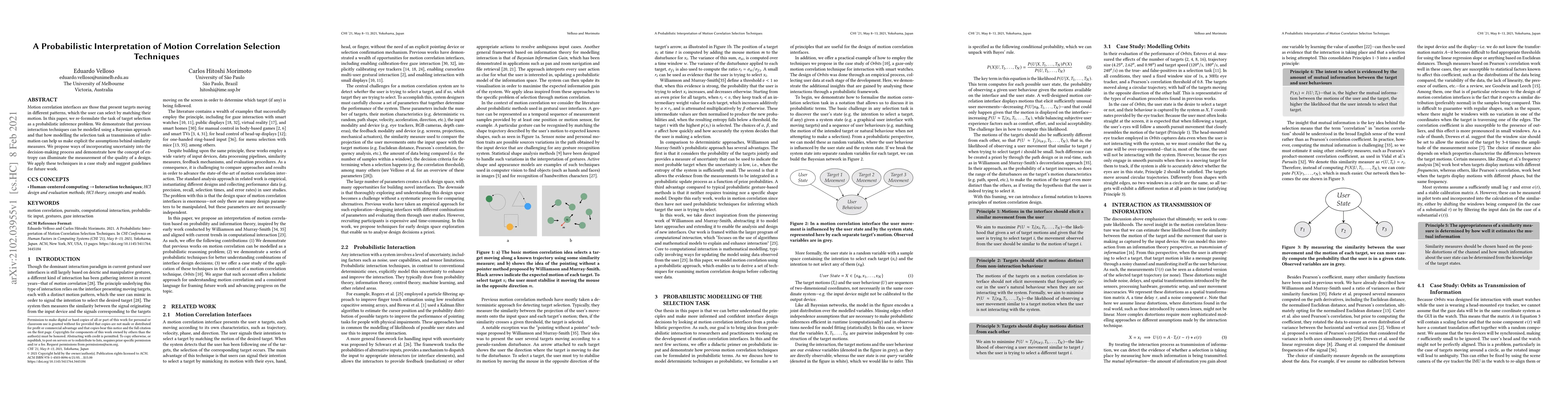 Thumbnail for A Probabilistic Interpretation of Motion Correlation Selection
  Techniques