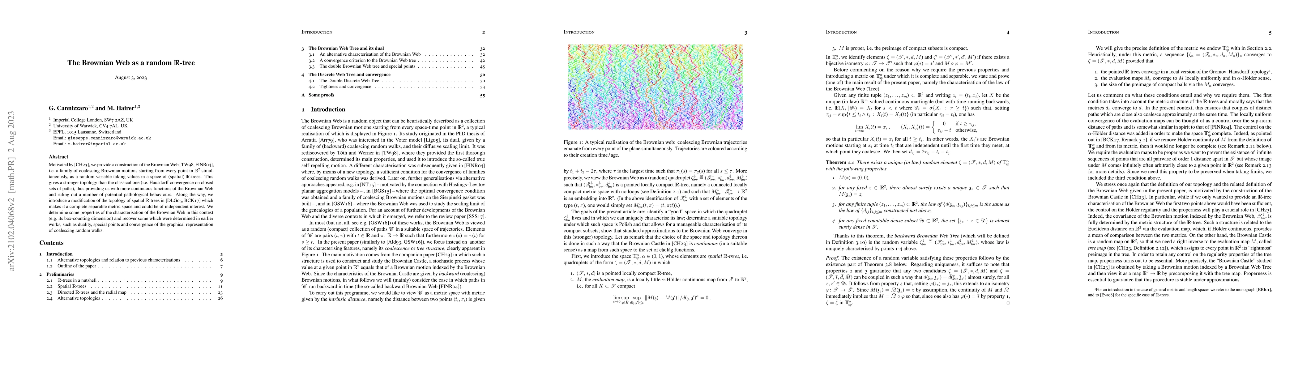 Thumbnail for The Brownian Web as a random $\mathbb R$-tree
