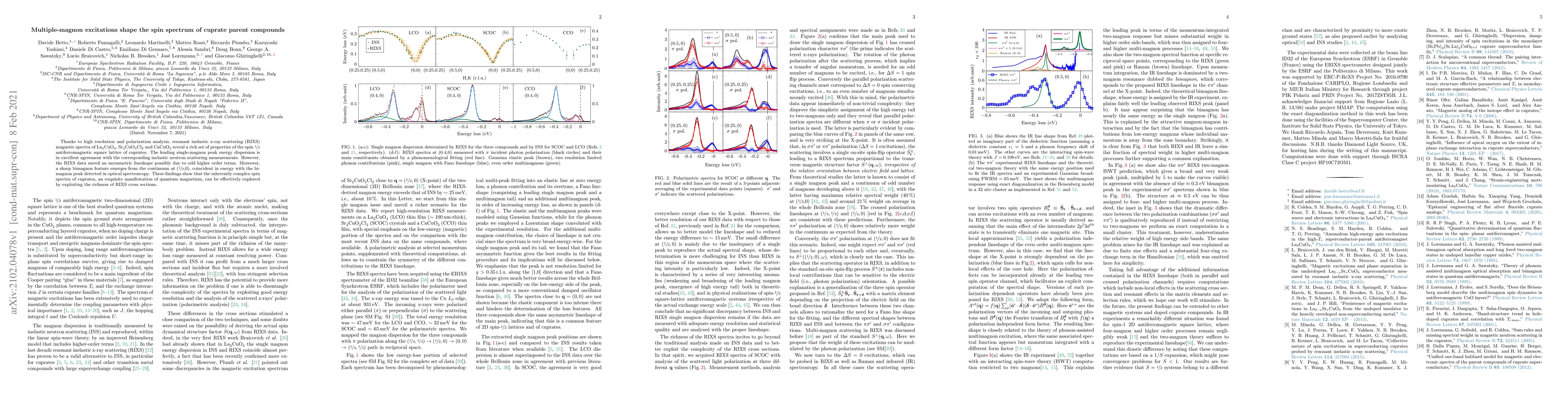 Thumbnail for Multiple-magnon excitations shape the spin spectrum of cuprate parent
  compounds