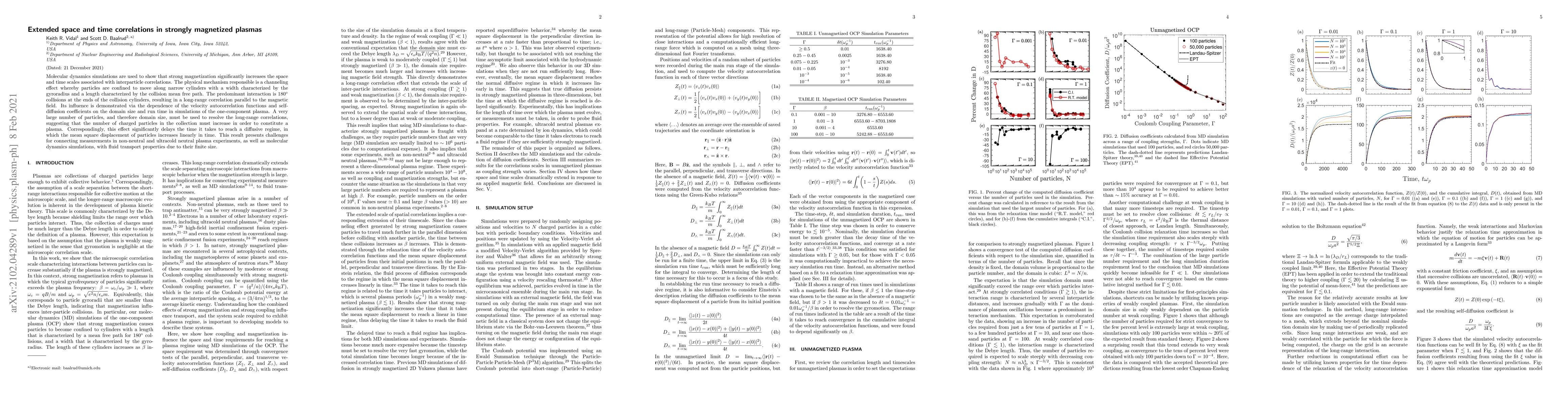 Thumbnail for Extended space and time correlations in strongly magnetized plasmas