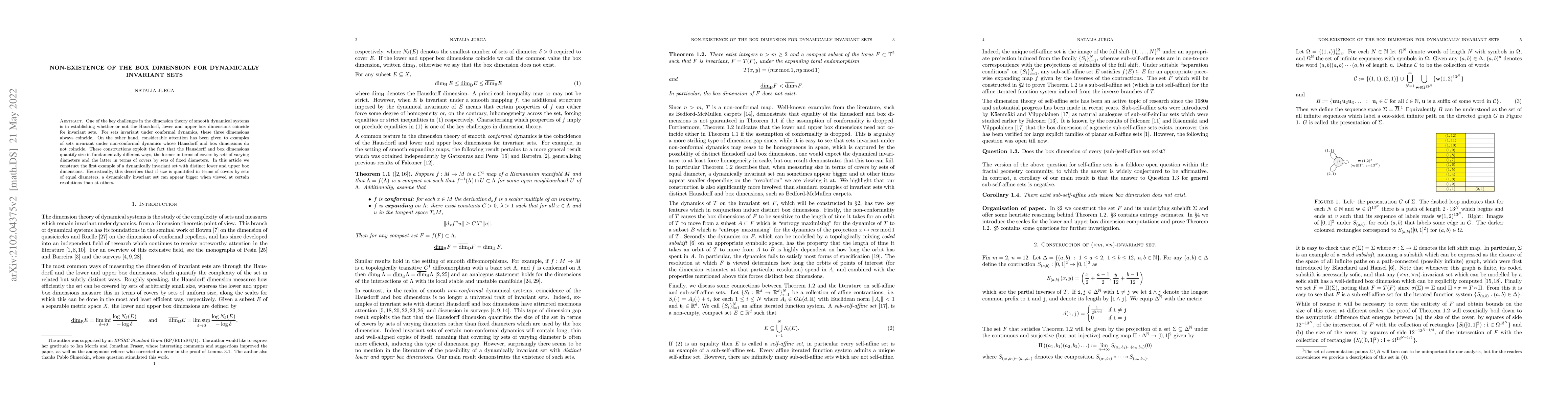 Thumbnail for Non-existence of the box dimension for dynamically invariant sets