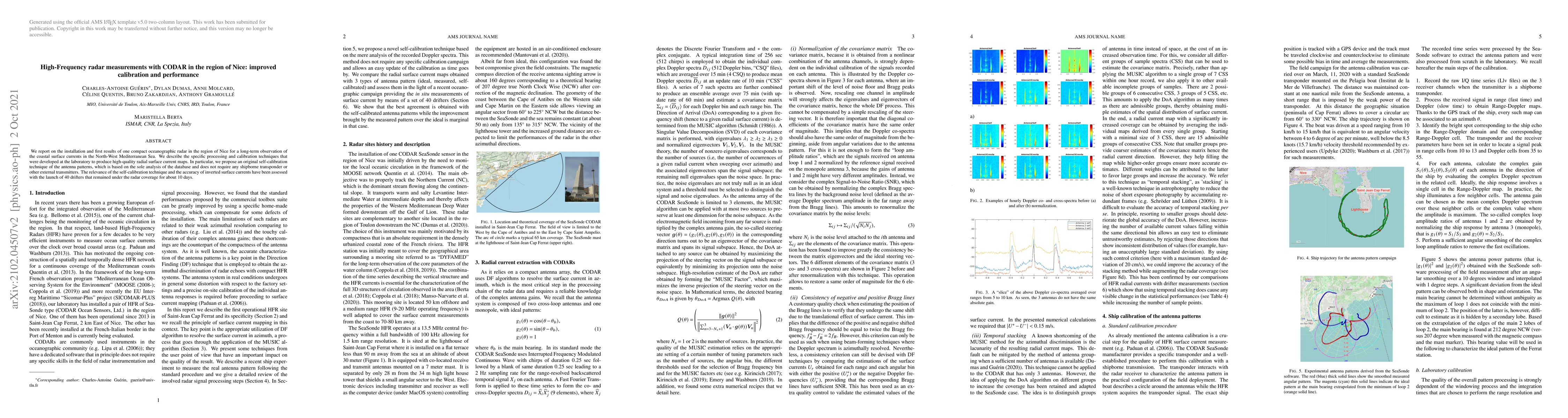 Thumbnail for High-Frequency radar measurements with CODARs in the region of Nice:
  improved calibration and performance