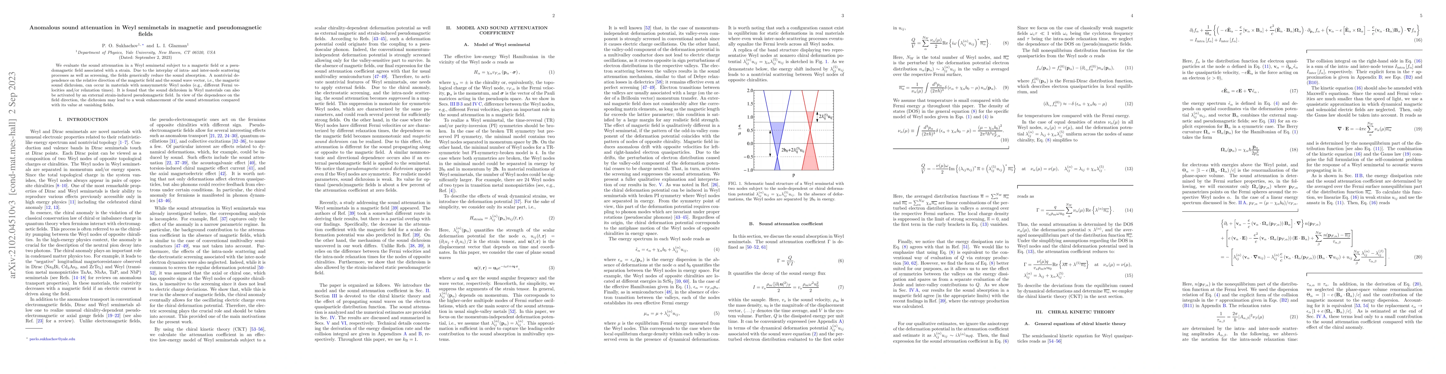 Thumbnail for Anomalous sound attenuation in Weyl semimetals in magnetic and
  pseudomagnetic fields