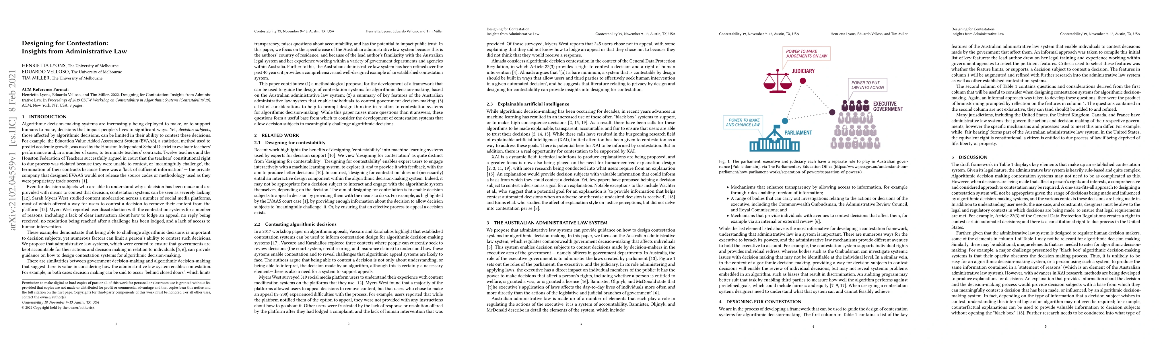 Thumbnail for Designing for Contestation: Insights from Administrative Law
