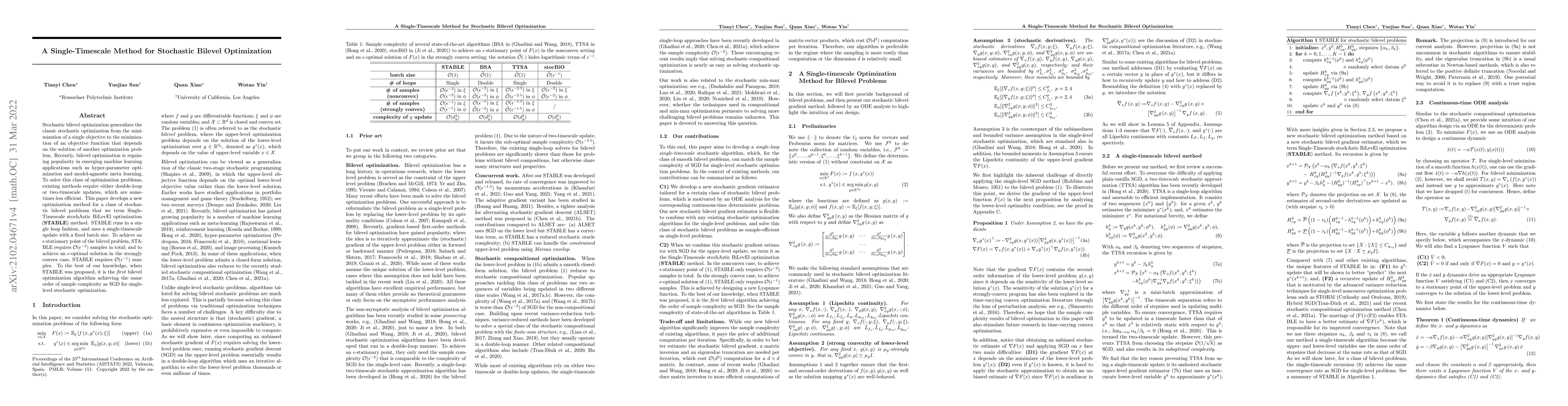 Thumbnail for A Single-Timescale Method for Stochastic Bilevel Optimization