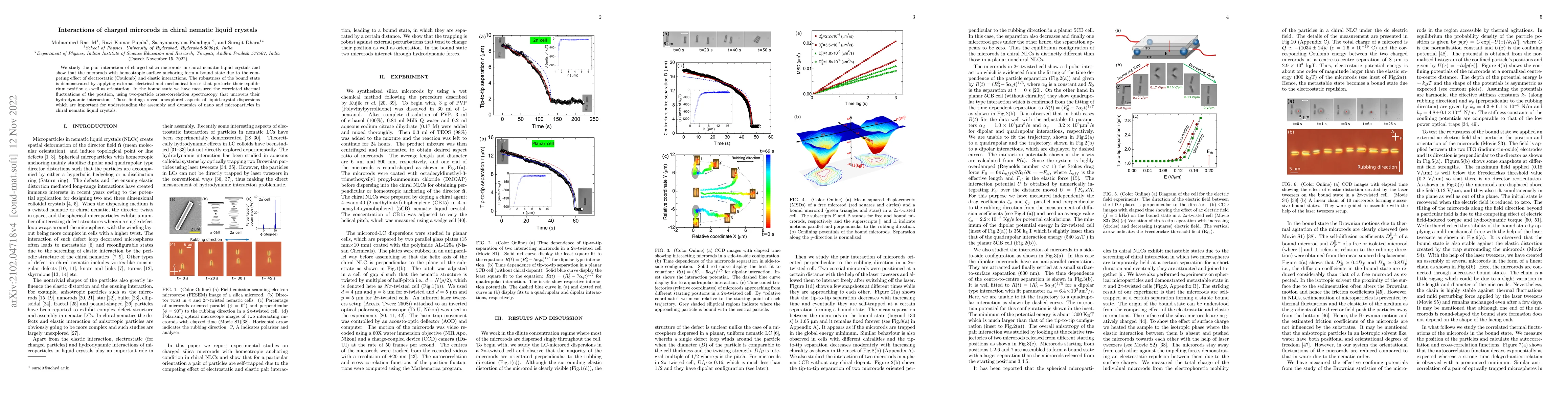 Thumbnail for Interactions of charged microrods in chiral nematic liquid crystals