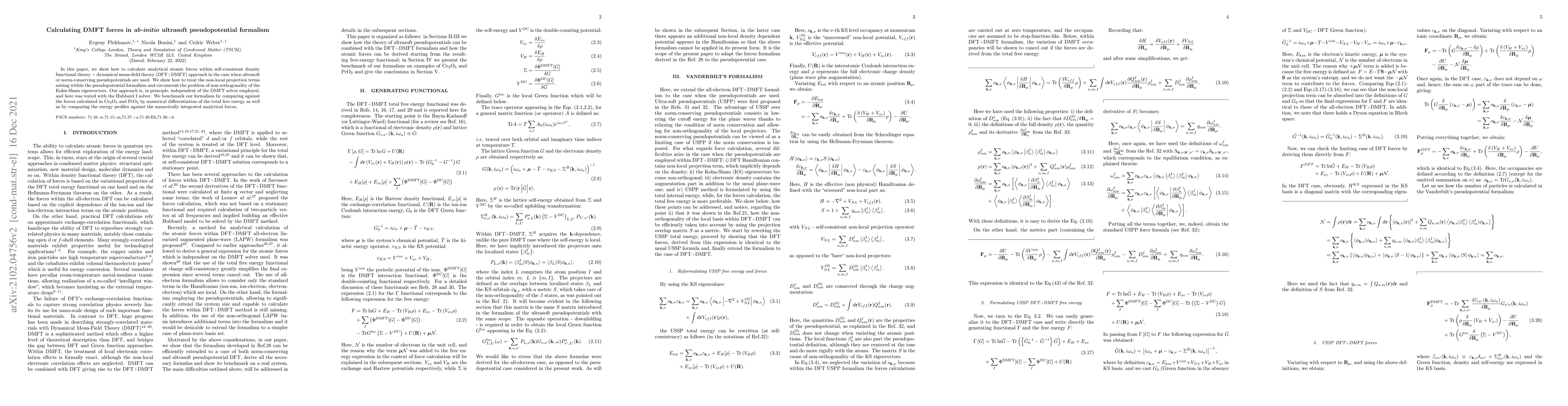 Thumbnail for Calculating DMFT forces in ab-initio ultrasoft pseudopotential formalism