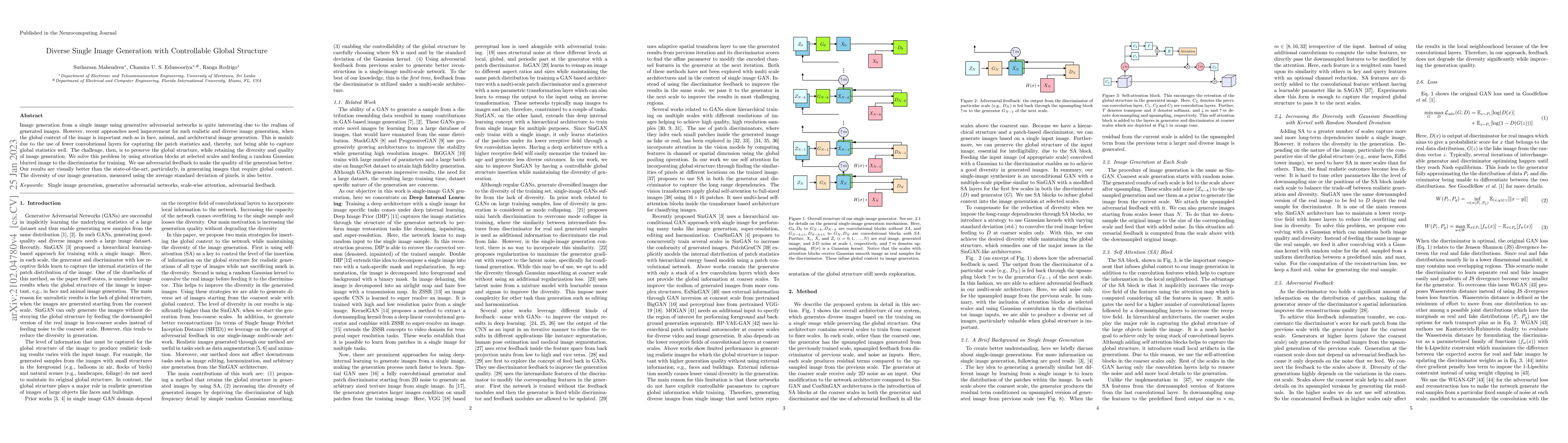 Thumbnail for Diverse Single Image Generation with Controllable Global Structure